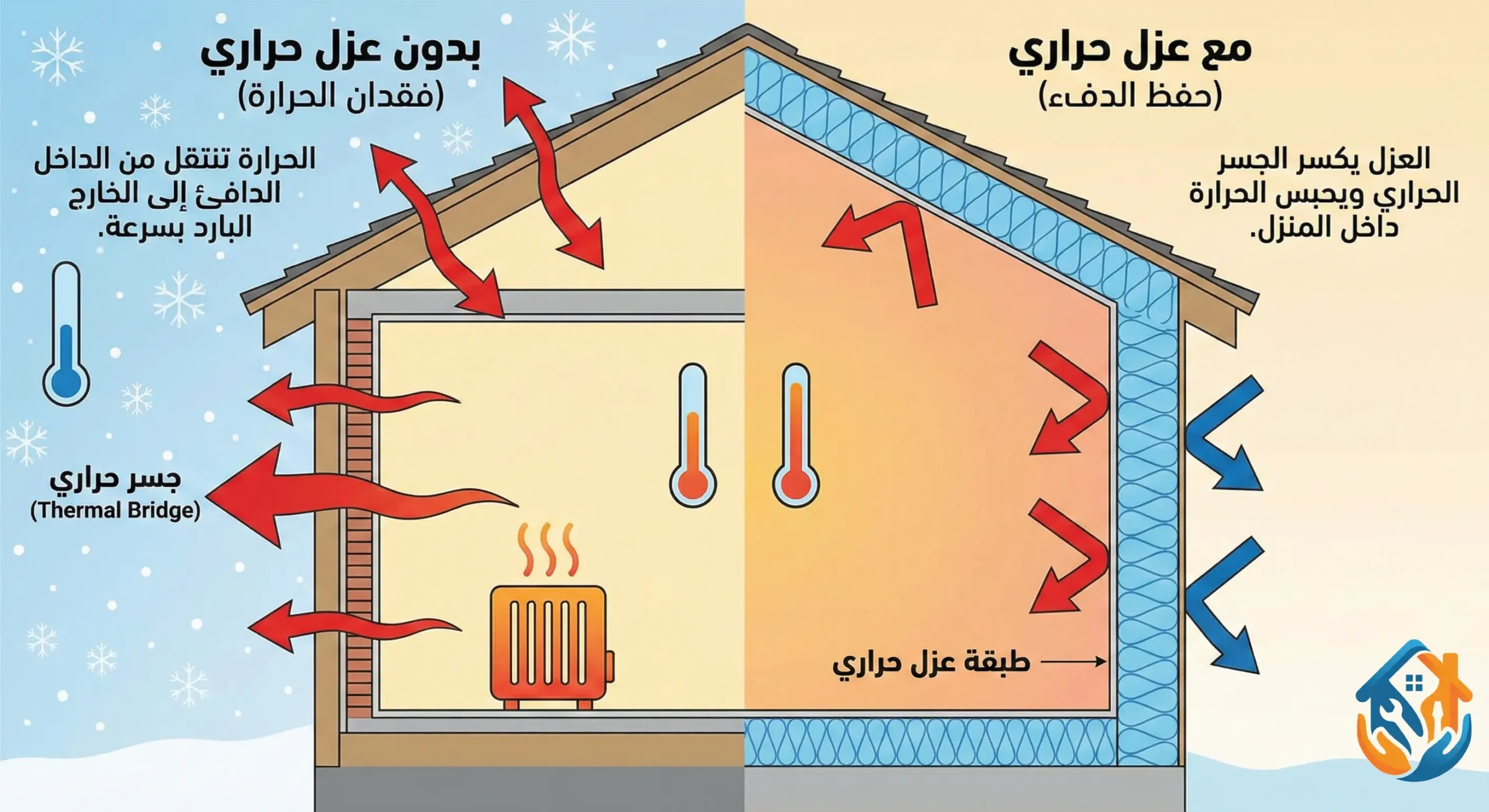  كيف يعمل العزل الحراري في الشتاء؟ (علمياً وببساطة)