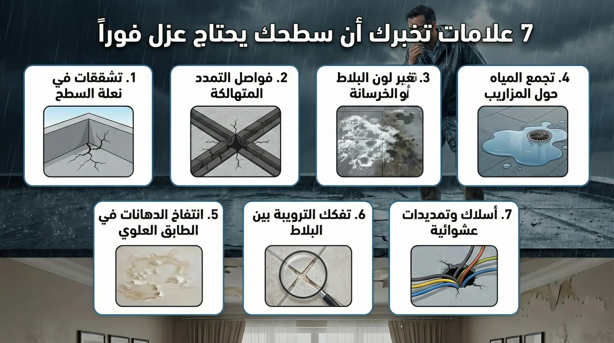 7 علامات تخبرك أن سطحك يحتاج عزل فوراً 