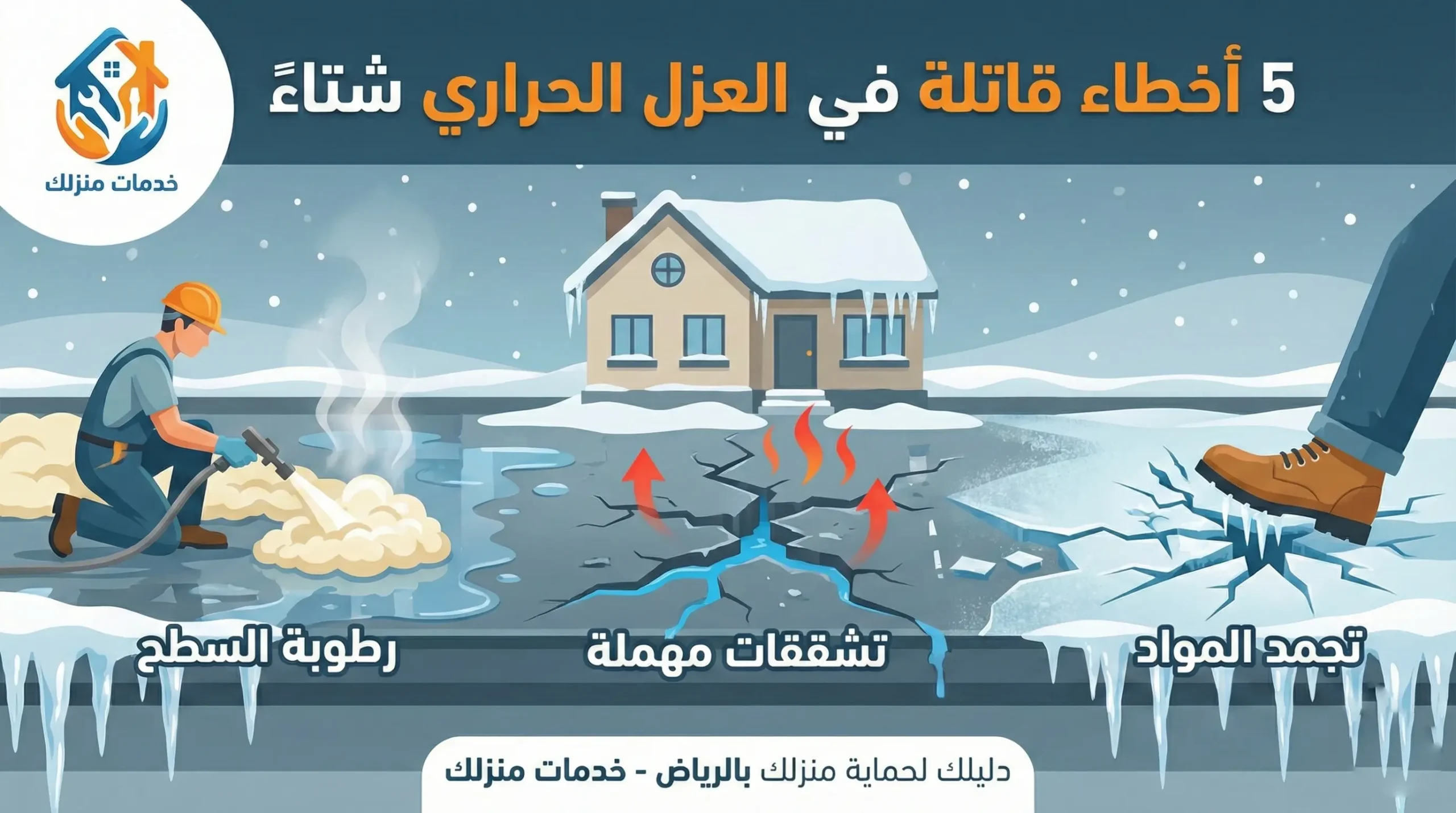 أخطاء شائعة عند تنفيذ العزل الحراري في الشتاء