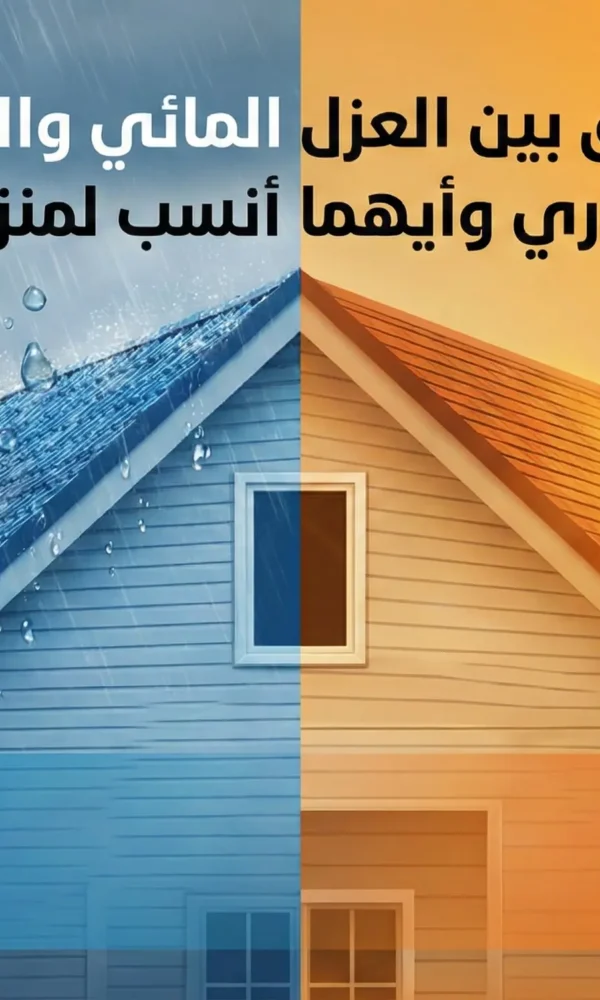 الفرق بين العزل المائي والعزل الحراري وأيهما أنسب لمنزلك؟