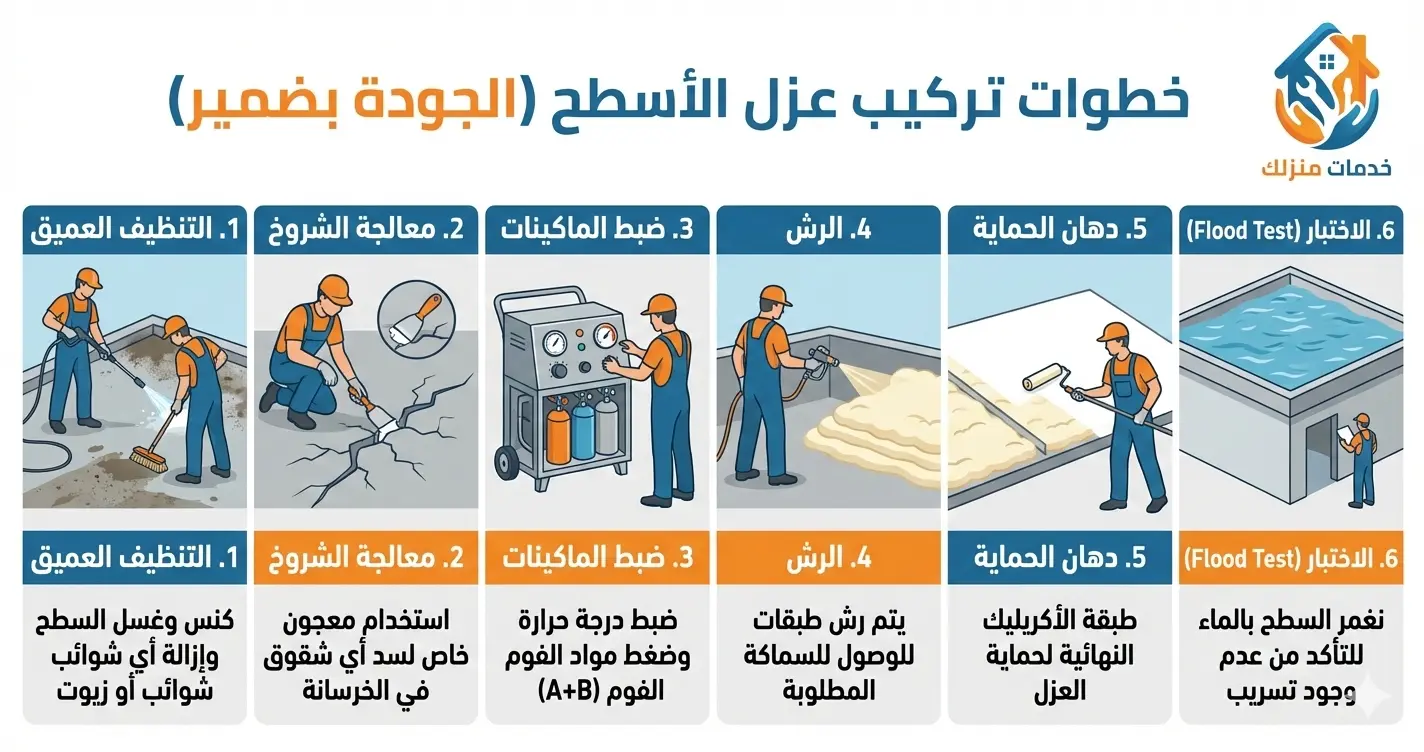 خطوات تركيب العزل