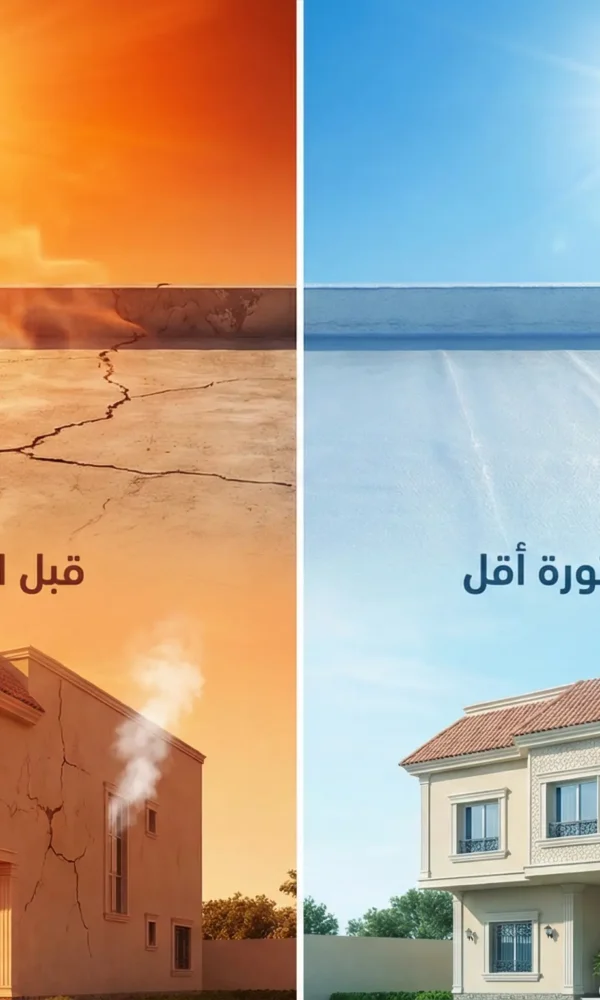 عزل الأسطح من الحرارة في الرياض 600x1000