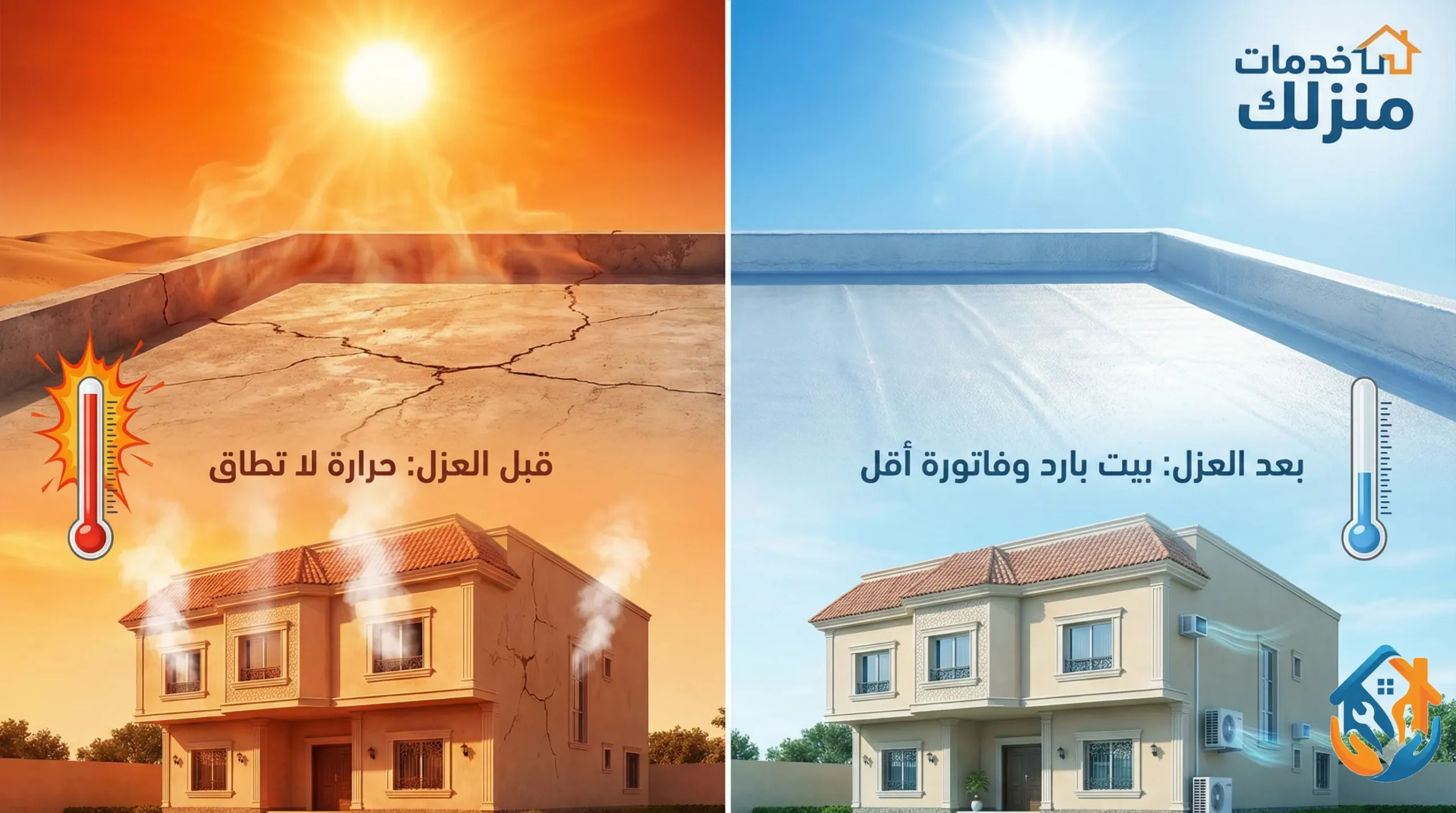 عزل الأسطح من الحرارة في الرياض scaled