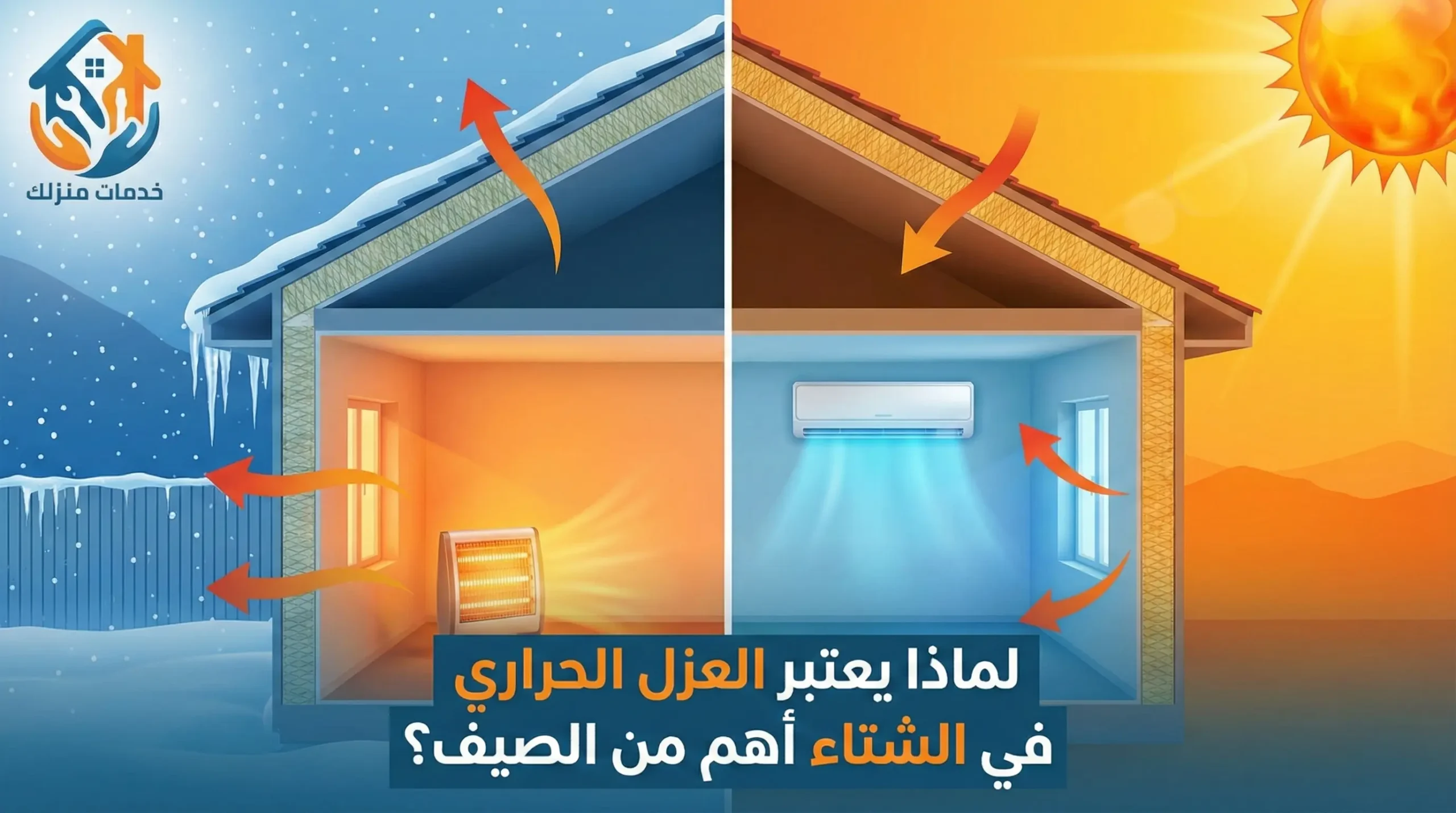 لماذا يعتبر العزل الحراري في الشتاء أهم من الصيف؟