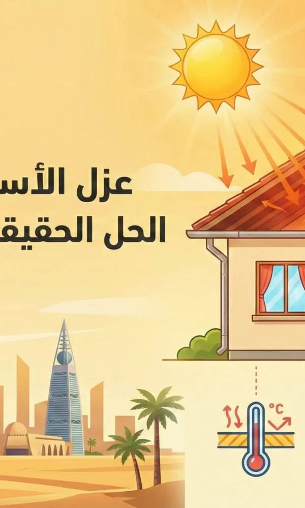 ما هو عزل الأسطح؟ ولماذا يعتبر  خط الدفاع الأول  لمنزلك في مناخ الرياض؟ 600x1000
