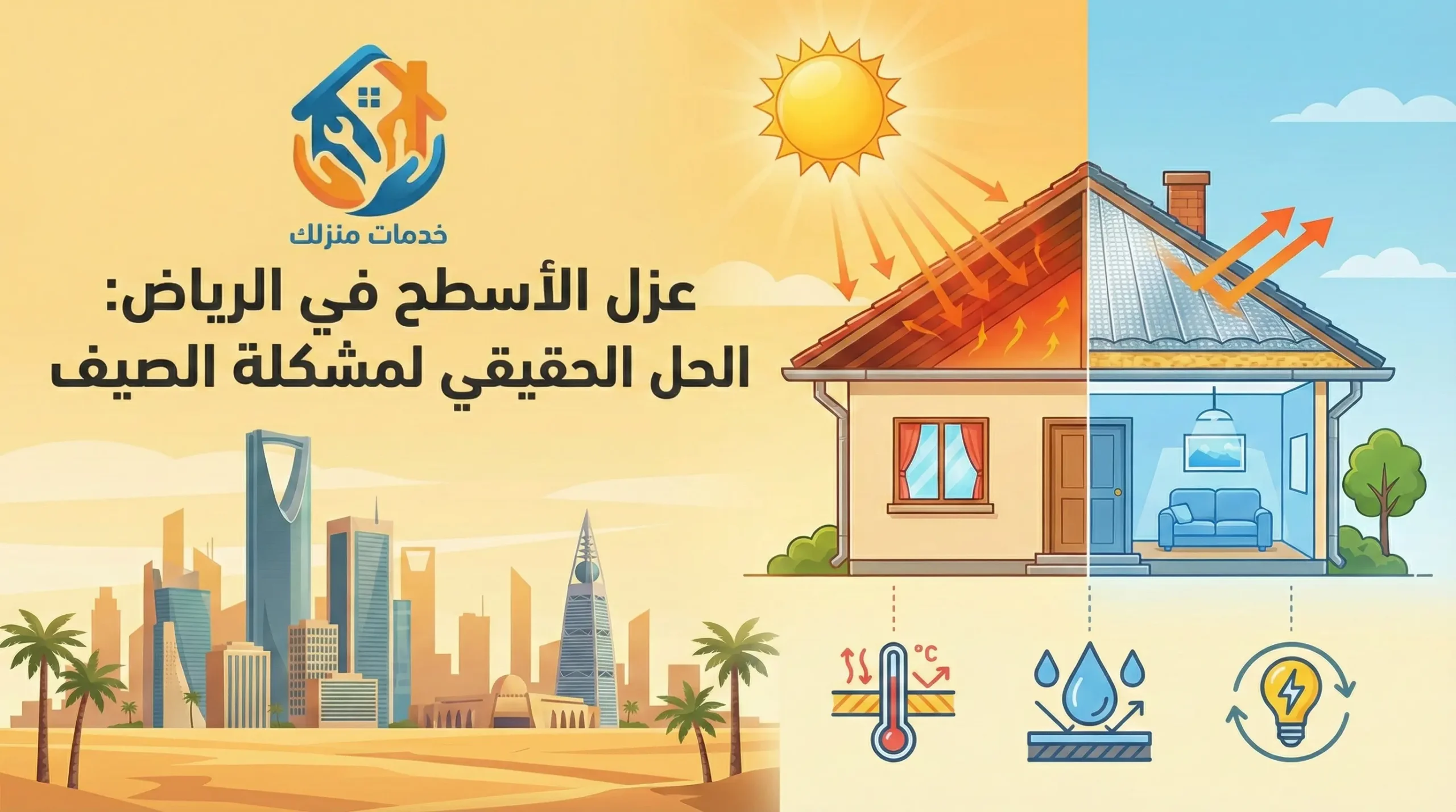 ما هو عزل الأسطح؟ ولماذا يعتبر خط الدفاع الأول لمنزلك في مناخ الرياض؟ scaled