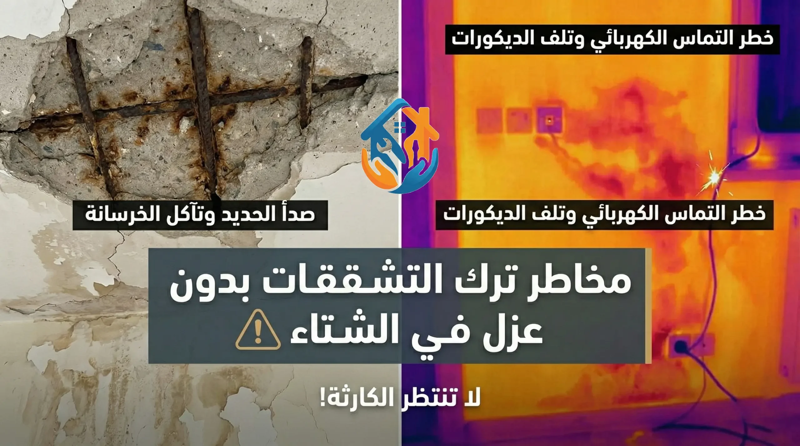 مخاطر ترك التشققات بدون عزل في موسم الشتاء