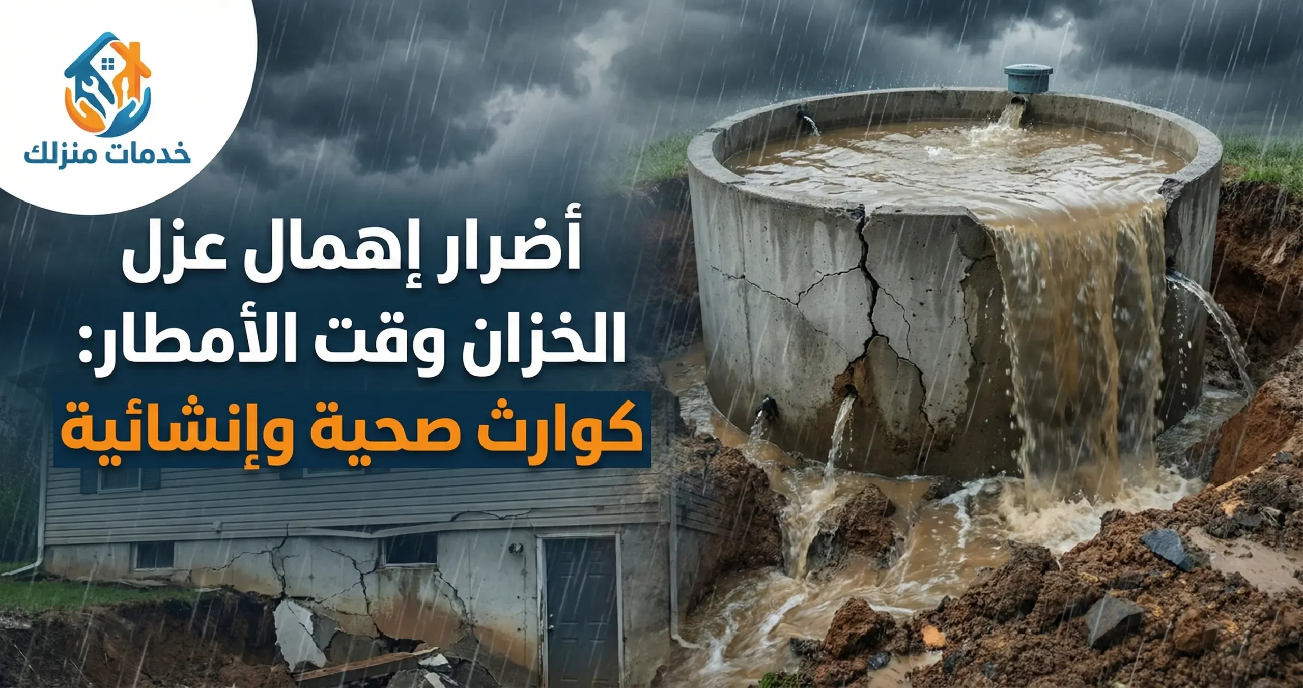 أضرار إهمال عزل الخزان وقت الأمطار