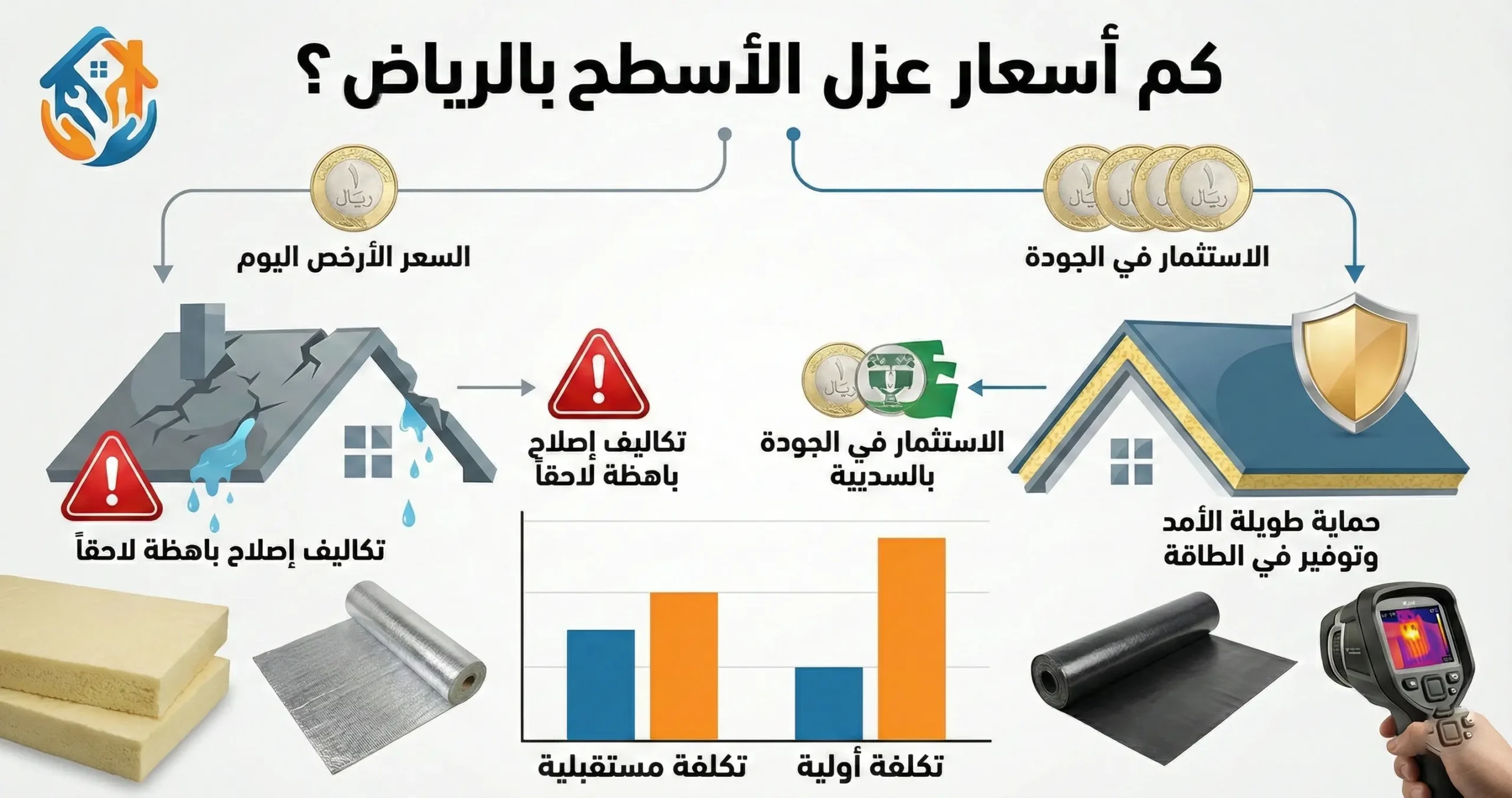 كم أسعار عزل الأسطح بالرياض؟