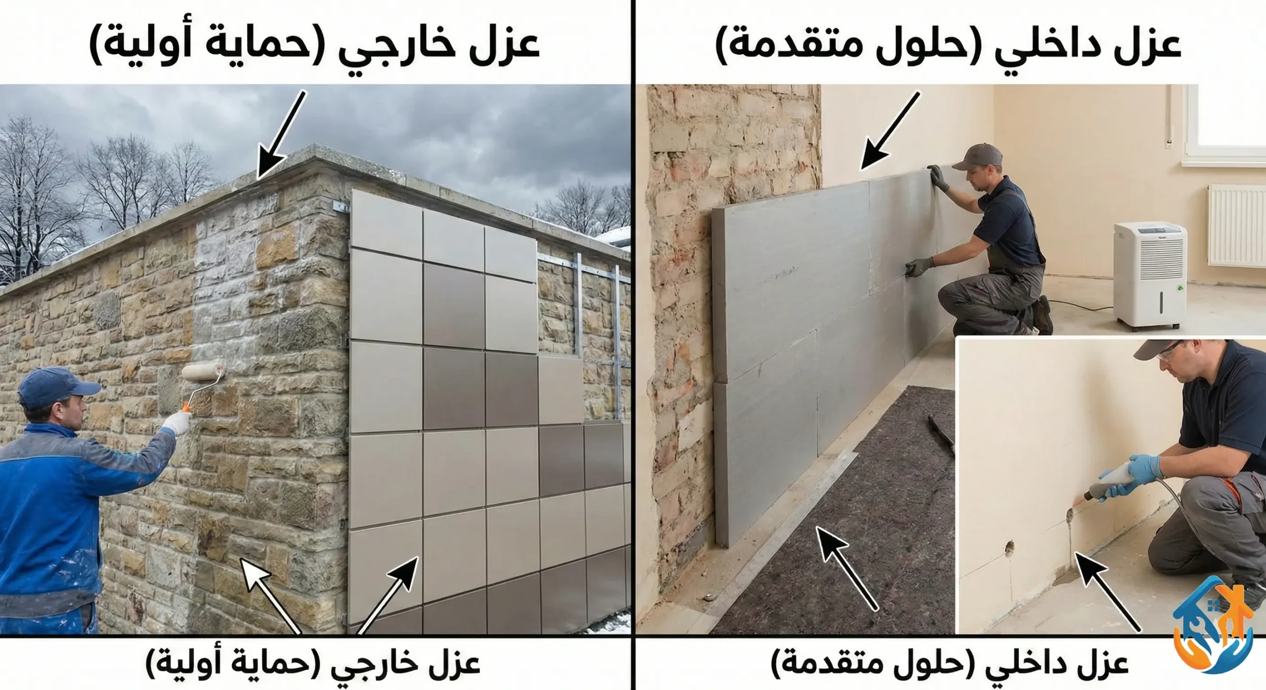 ما هي أفضل طريقة لعزل الجدران من الرطوبة في الشتاء؟