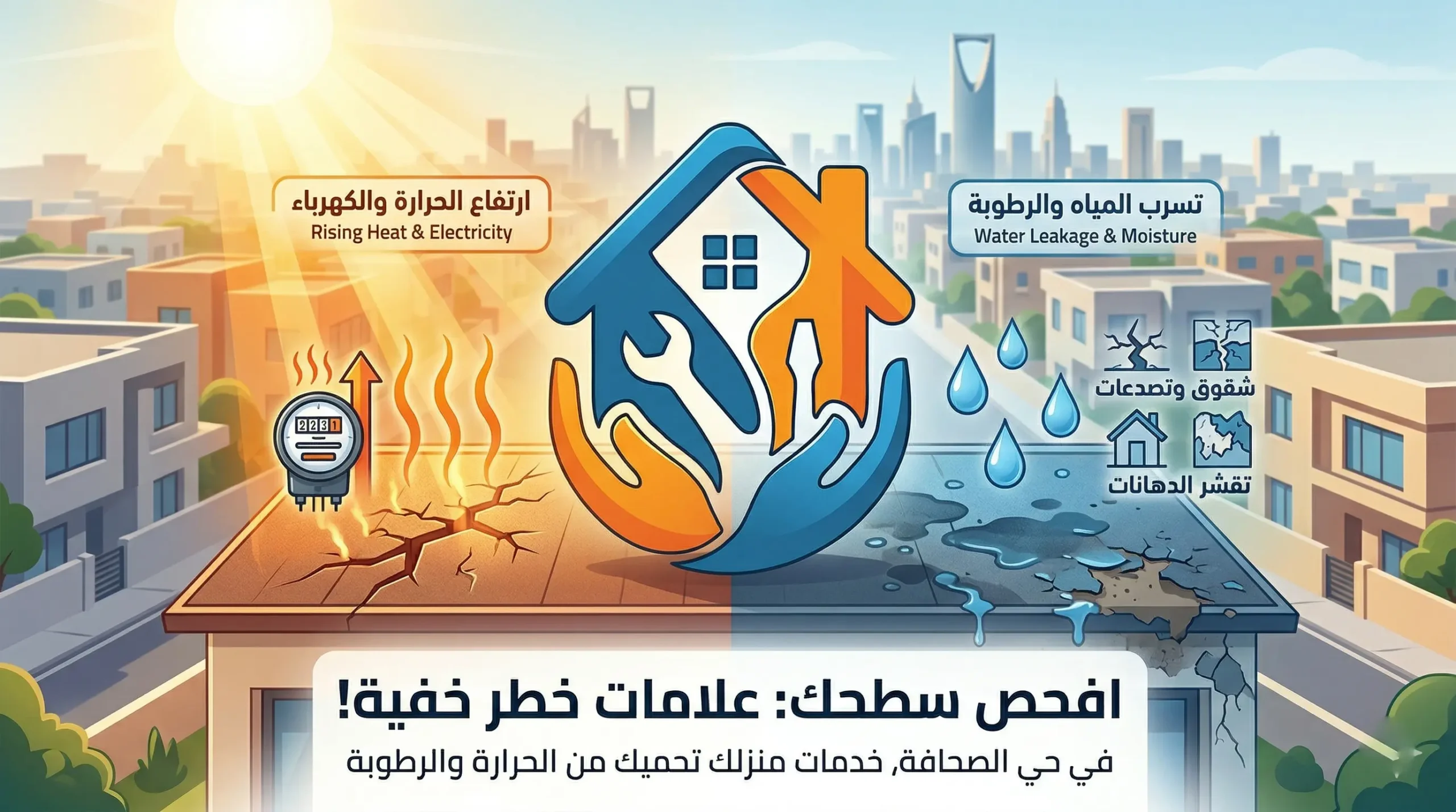5 علامات خطيرة تدل على أن سطح منزلك في حي الصحافة يحتاج إلى عزل فوري!