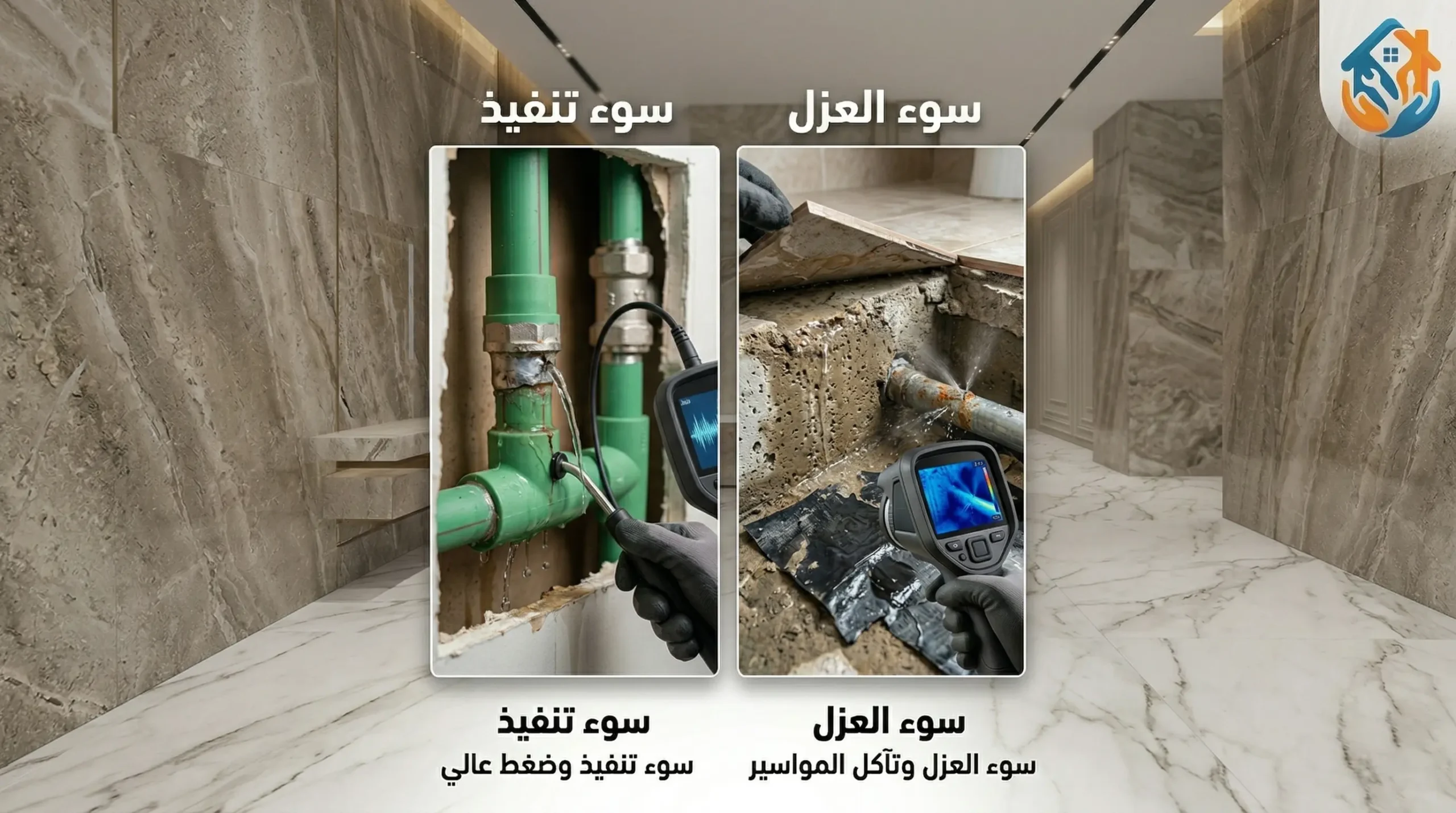  أخطر أسباب تسربات المياه في حي الملقا 